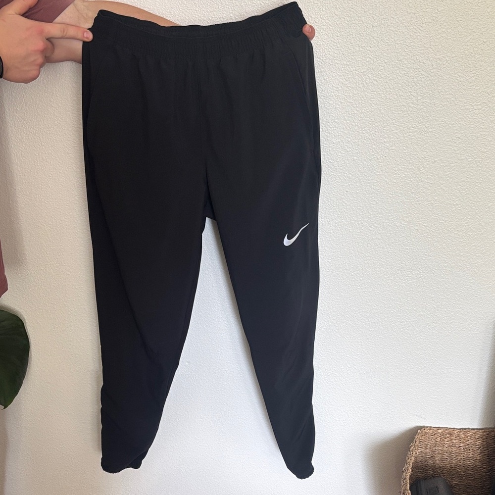 Nike Black Jogger Pants with White Swoosh
